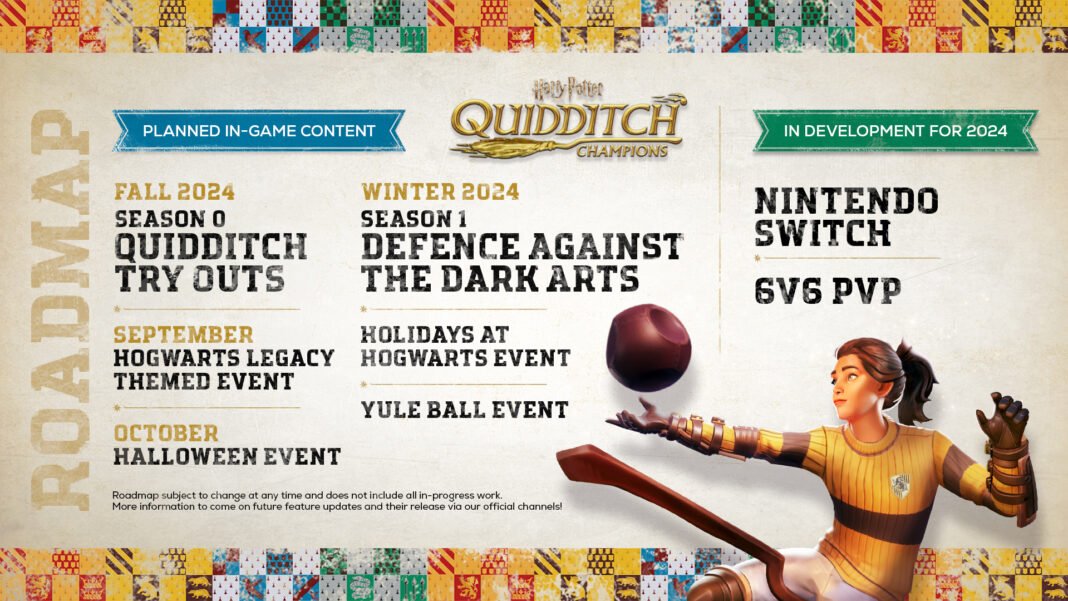 La hoja de ruta posterior al lanzamiento de Quidditch Champions incluye un evento temático de Hogwarts Legacy

